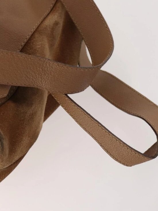 GUCCI Bamboo Backpack Suede Brown Gold 003 2058 0016 Auth LNZ352 main image 5